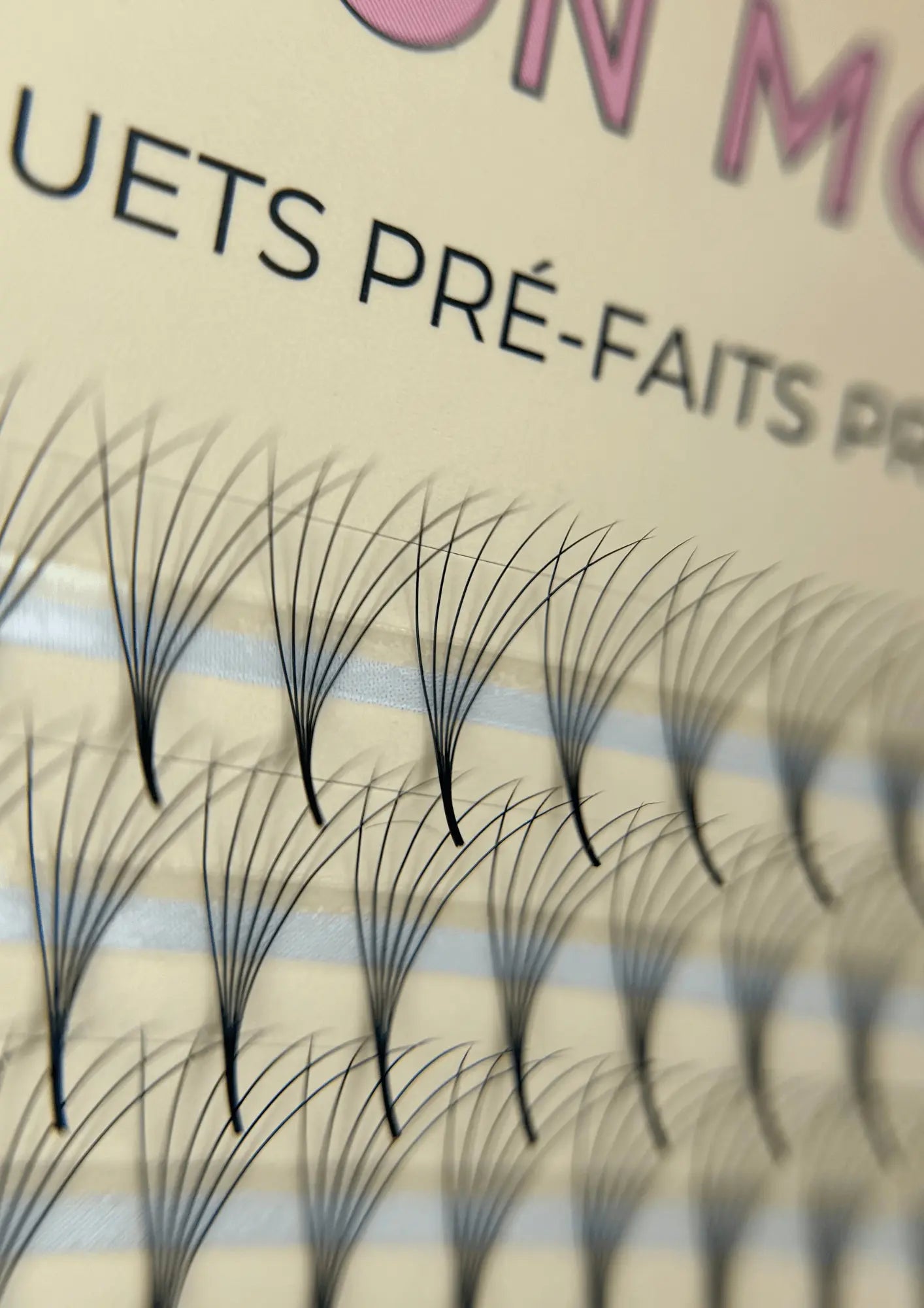 Bouquets extensions de cils 6D pour un résultat intense fourni, volume russe, disponible courbure D ou C 0.07, tailles 8 au 15 mm à utilisé par les techniciennes de cils, résistant facile à travailler, bonne excellente qualité de marque d'extensions de cils Maison Moon