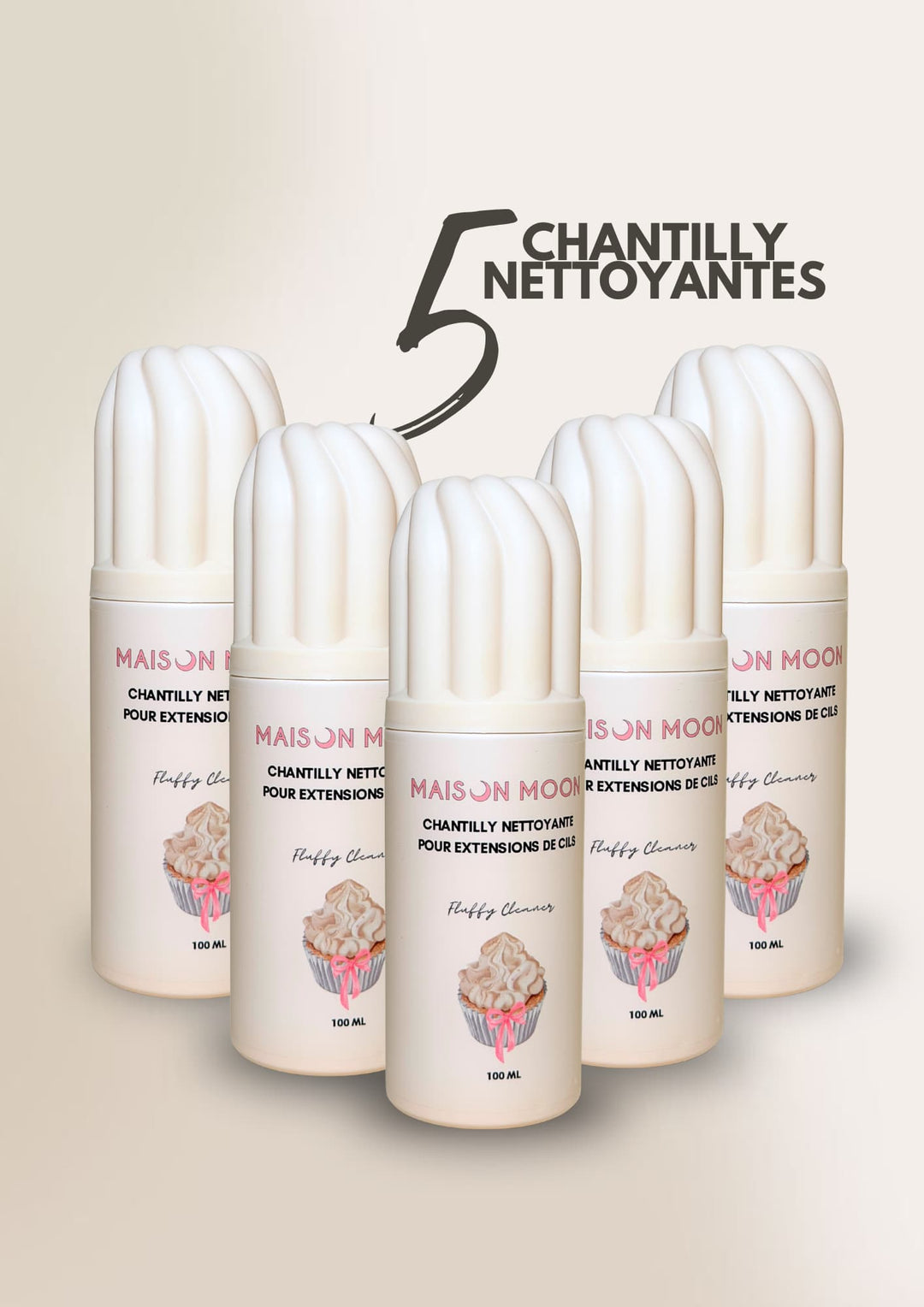 Lot de 5 chantilly nettoyantes
